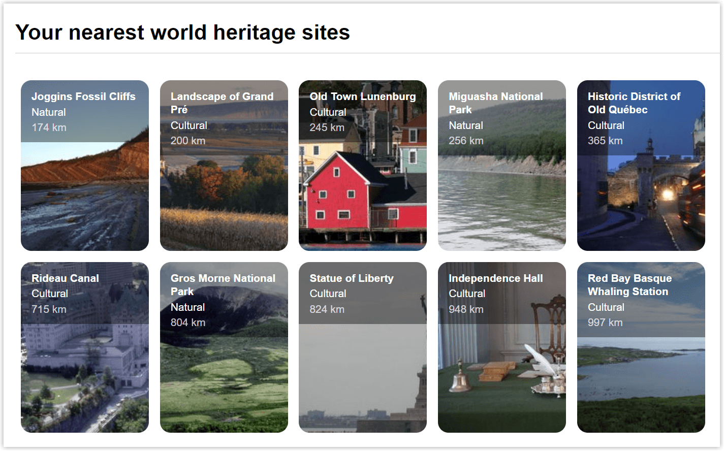 UNESCO World Heritage sites app